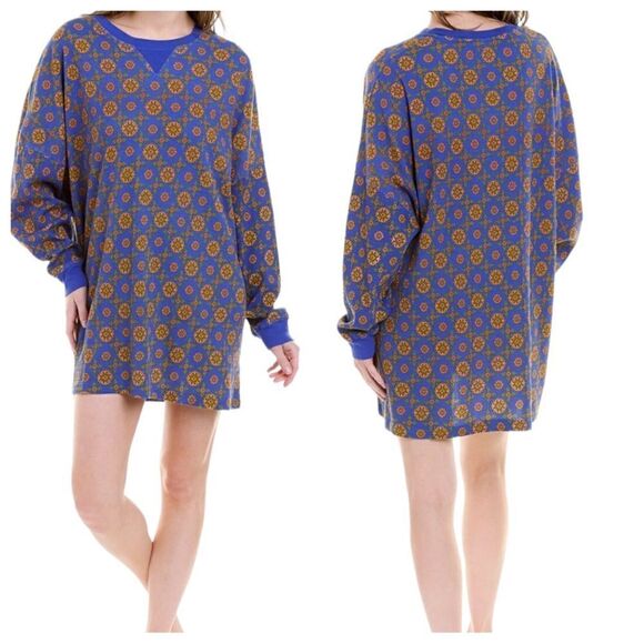 Free People Early Night Thermal Top in Blue - Picture 1 of 10